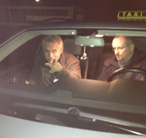 Klaus im Taxi